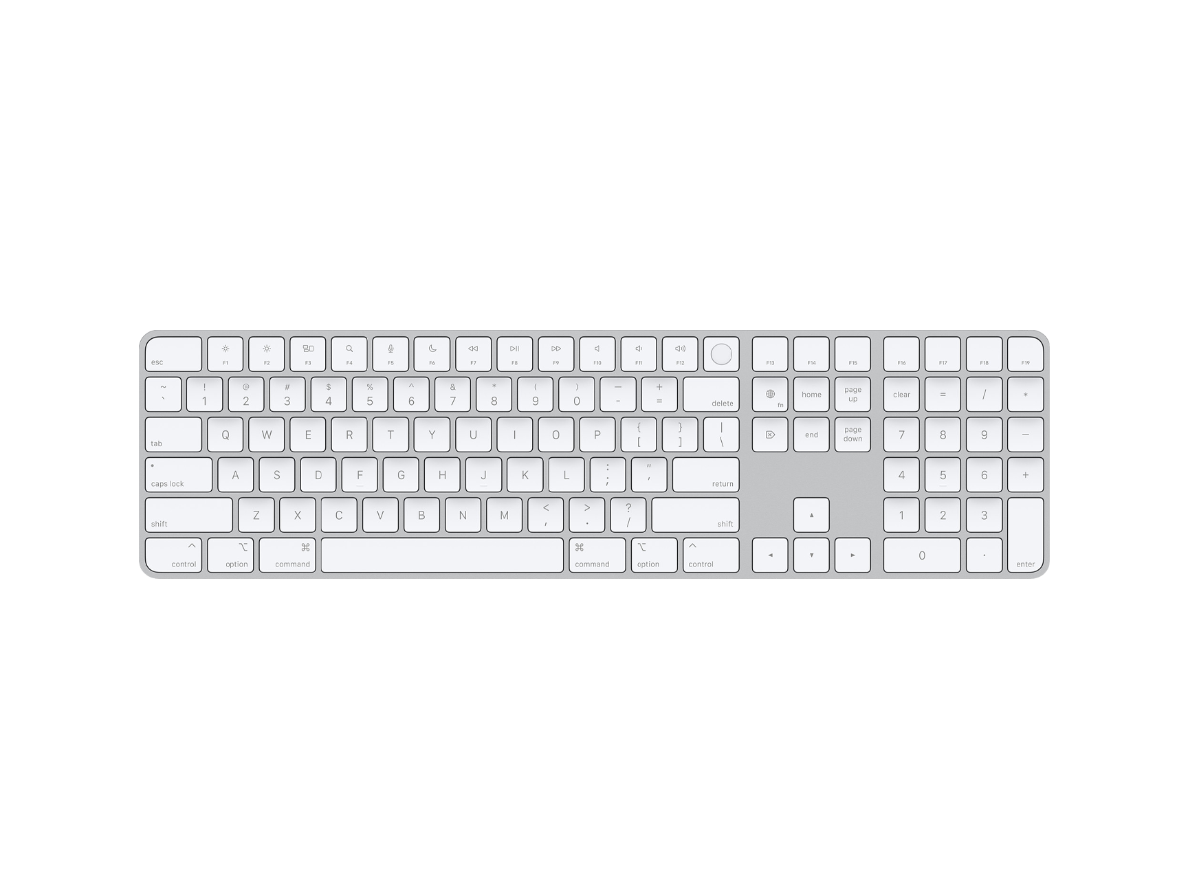 Apple Magic Keyboard with Touch ID and Numeric Keypad - White Keys Apple Magic Keyboard with Touch ID and Numeric Keypad - White Keys
