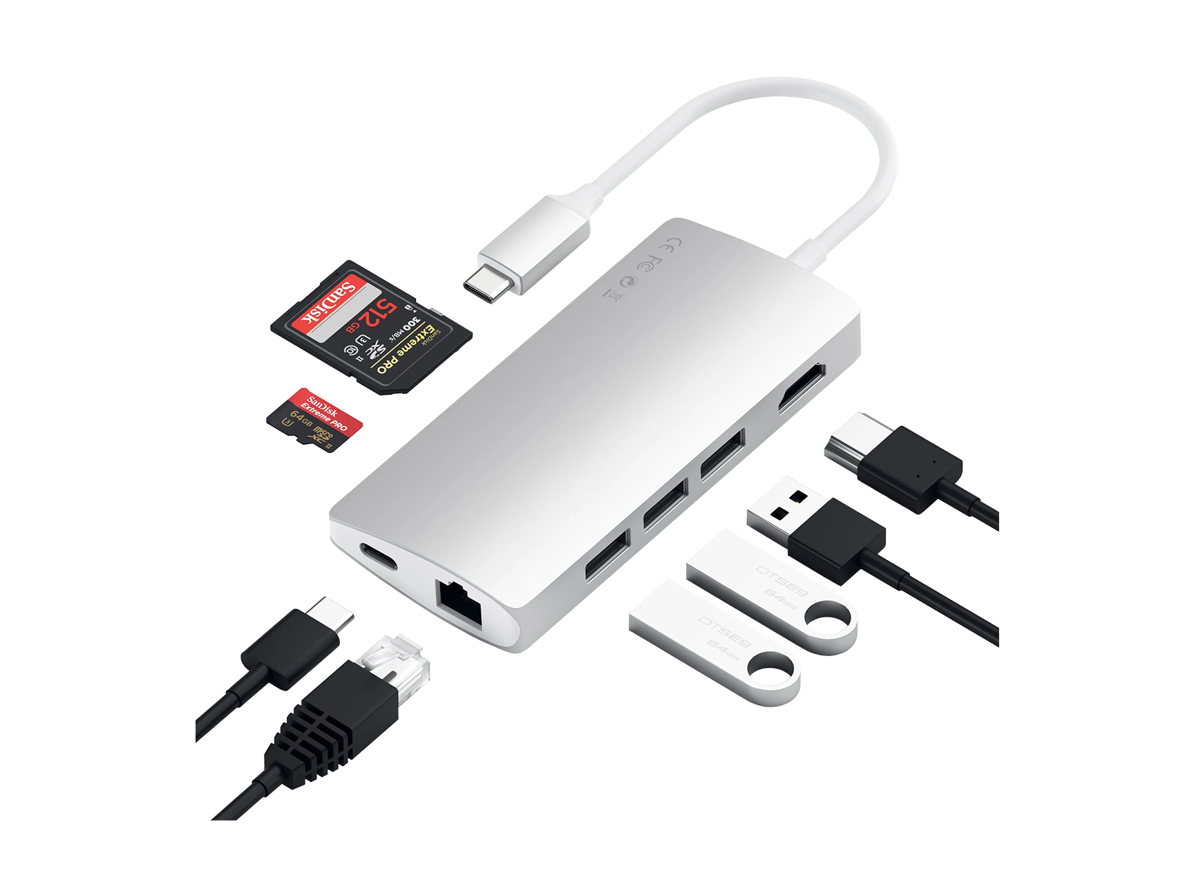 Satechi USB-C Multi-port 4K with Ethernet Adapter V2
