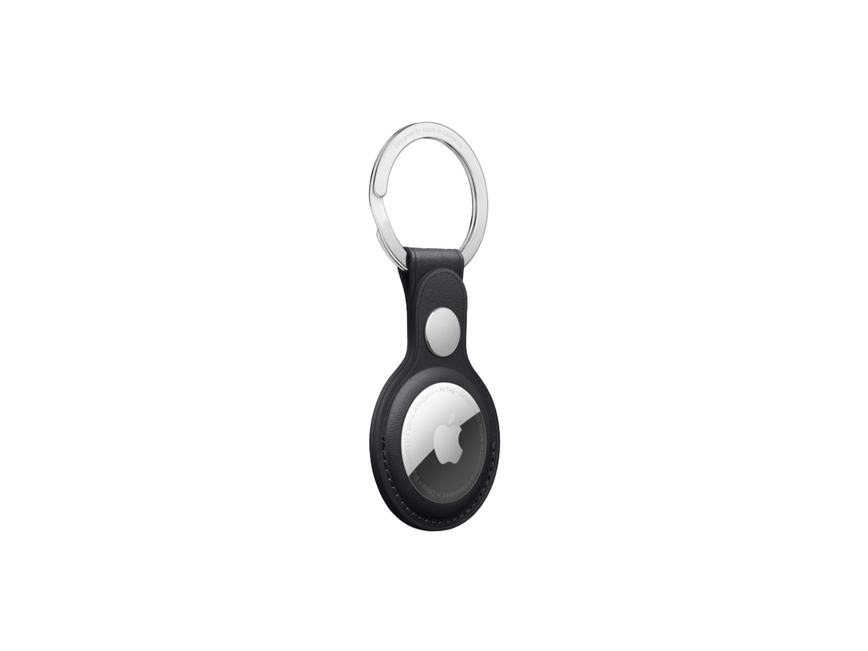 AirTag Leather Key Ring | Midnight