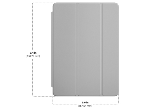 Diagram showing Apple Smart Cover for 9.7-inch iPad Pro size and dimensions