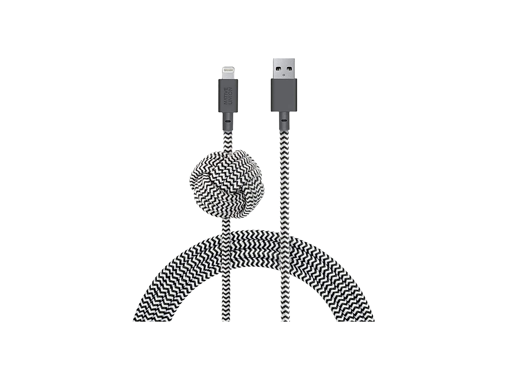 Native Union Night Cable - 10ft USB-A to Lightning - Zebra