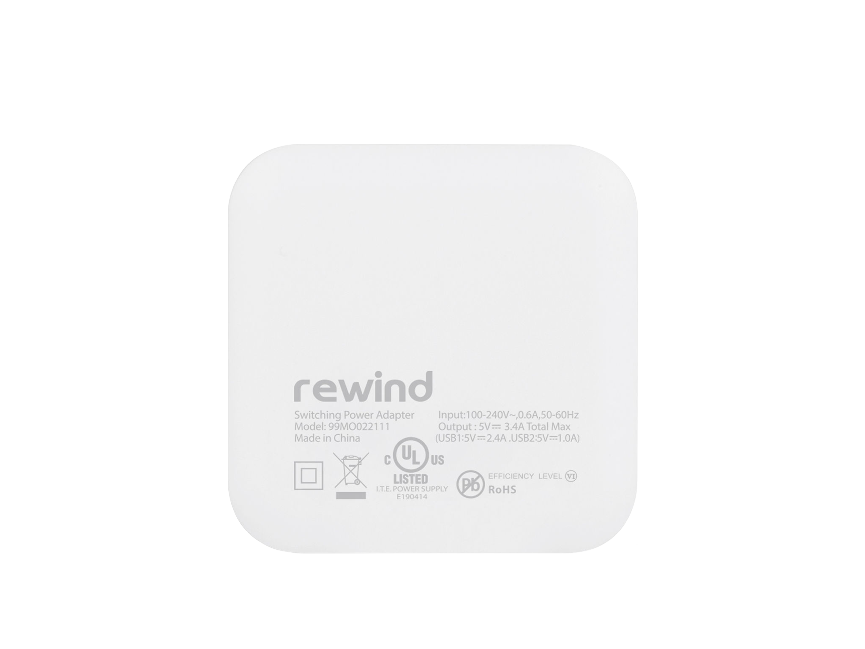 Moshi Rewind 2 Dual-Port USB Wall Charger